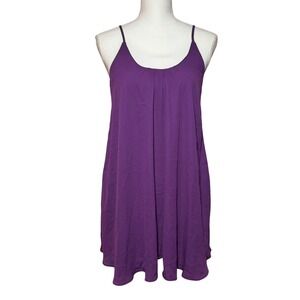 Buddy Love Bonita Gameday Dress XS Purple NEW Mini Flowy Spaghetti Strap